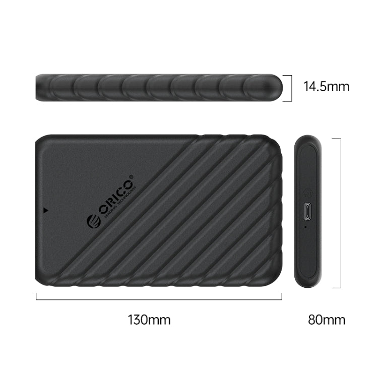 ORICO 25PW1C-C3 Type-C to Type-C 2.5 inch External Storage Hard Drive Case(Black) - free shipping - PMC Jewellery - Order now!