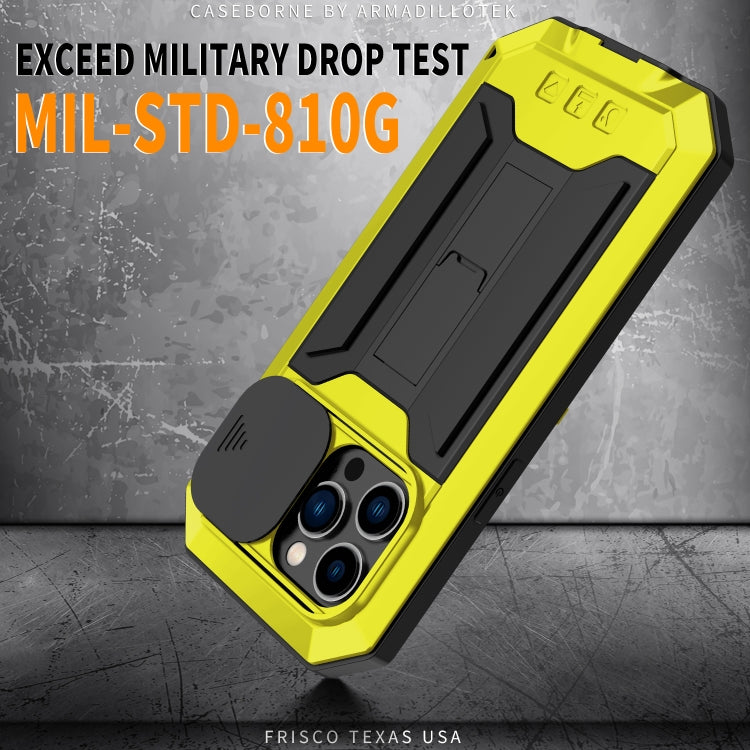 For iPhone 14 Pro R-JUST Shockproof Life Waterproof Dust-proof Case(Yellow) - free shipping - PMC TechLife - Order now!
