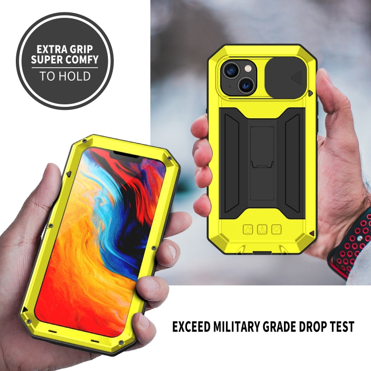 For iPhone 14 Plus R-JUST Shockproof Life Waterproof Dust-proof Case (Yellow) - iPhone 14 Plus Cases by R-JUST | Online Shopping South Africa | PMC Jewellery