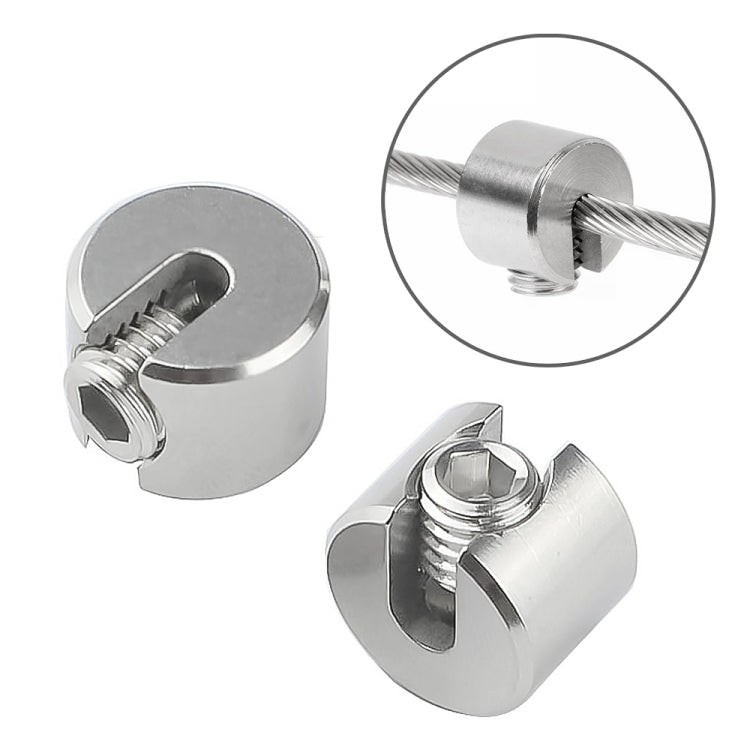 2 PCS M8x3 316 Stainless Steel Garden Wire Rope Fixed Clip - Garden Hand Tools by PMC TechLife | Online Shopping South Africa | PMC TechLife