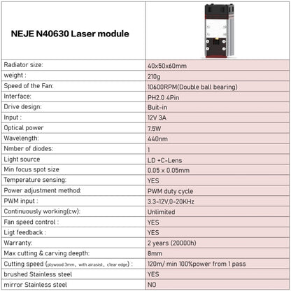 NEJE MASTER 3 Plus Laser Engraver with N40630 Laser Module(US Plug) - DIY Engraving Machines by NEJE | Online Shopping South Africa | PMC Jewellery | Buy Now Pay Later Mobicred