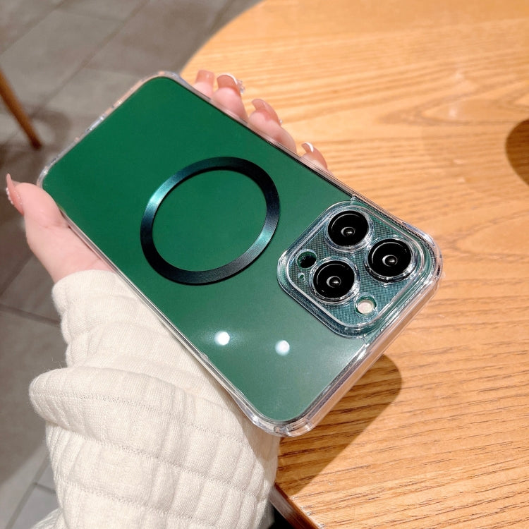 For iPhone 14 Plus Frameless Glass CD MagSafe Case (Dark Green) - free shipping - PMC Jewellery - Order now!