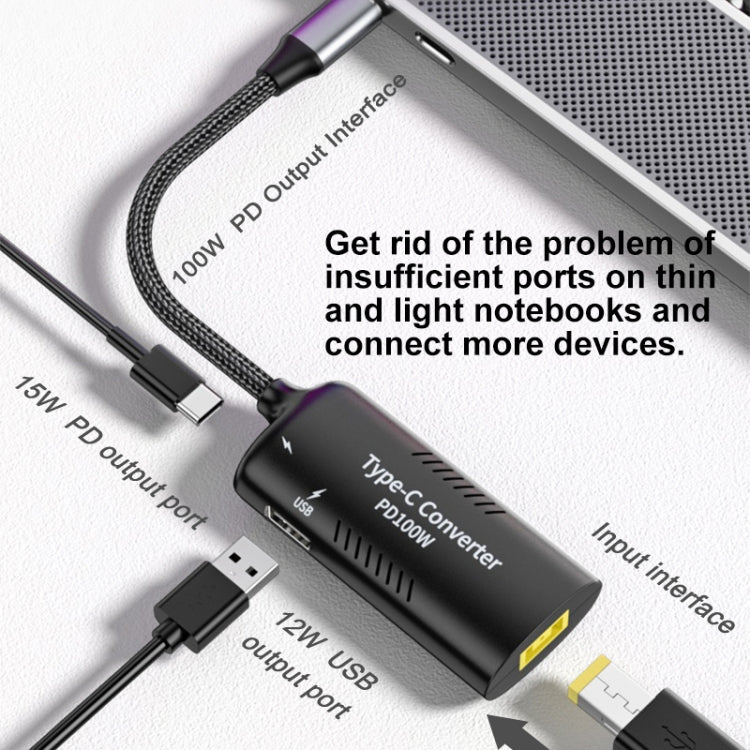 Square Port + Type-C + USB Female to Type-C Multifunction Adapter - Cable & Adapters by PMC Jewellery | Online Shopping South Africa | PMC Jewellery | Buy Now Pay Later Mobicred
