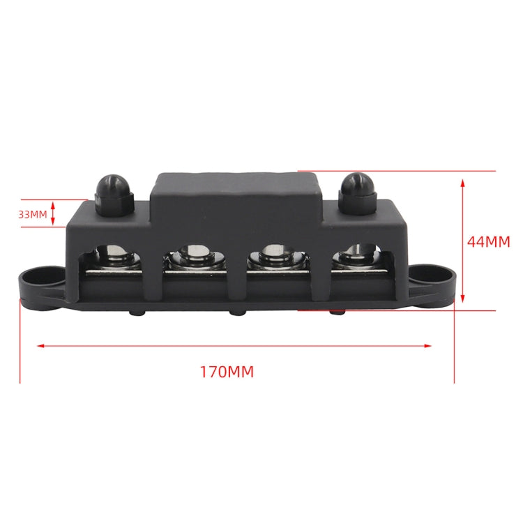 Red M10 Stud RV Ship High Current Power Distribution Terminal Block with Accessories - free shipping - PMC TechLife - Order now!