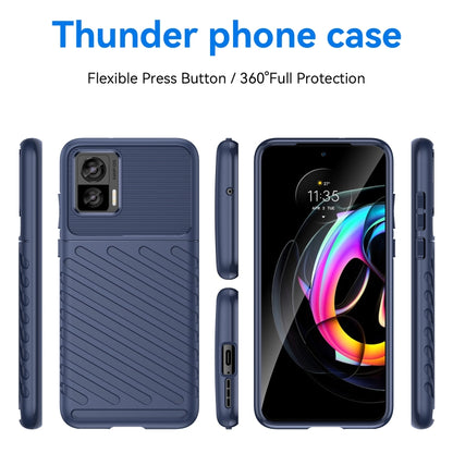 For Motorola Edge 30 Neo Thunderbolt Shockproof TPU Protective Soft Phone Case(Blue) - Motorola Cases by PMC Jewellery | Online Shopping South Africa | PMC Jewellery | Buy Now Pay Later Mobicred