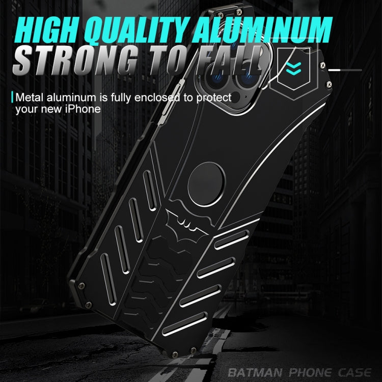 For iPhone 14 Pro Max R-JUST Batman Metal Mobile Phone Protective Case (Black) - iPhone 14 Pro Max Cases by R-JUST | Online Shopping South Africa | PMC TechLife | Buy Now Pay Later Mobicred