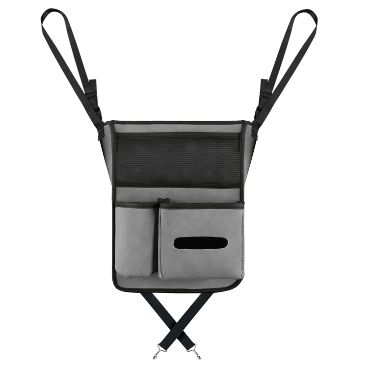 Car Center Console Hanging Bag Sheepskin Leather Storage Bag(Grey) - free shipping - PMC TechLife - Order now!