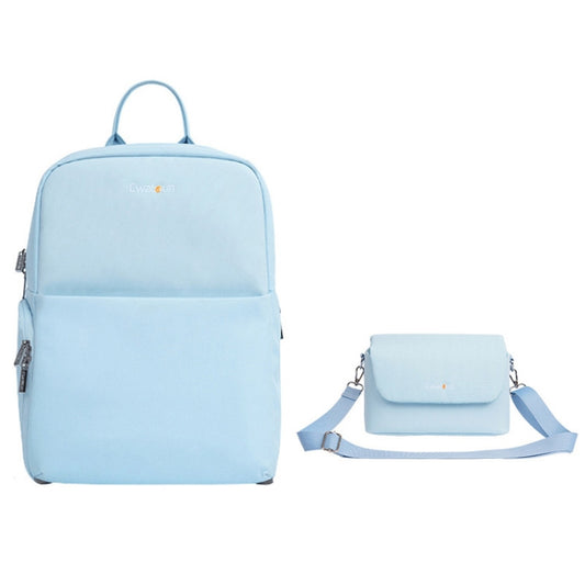 Cwatcun D75 Camera Backpacks Large Shockproof Cameras Lens Bags, Size:37 x 30 x 17cm(Blue) - Backpack by Cwatcun | Online Shopping South Africa | PMC Jewellery | Buy Now Pay Later Mobicred