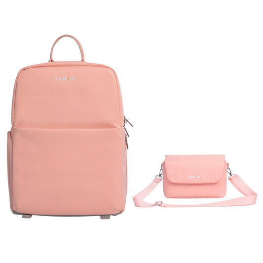 Cwatcun D75 Camera Backpacks Large Shockproof Cameras Lens Bags, Size:37 x 30 x 17cm(Pink) - Backpack by Cwatcun | Online Shopping South Africa | PMC Jewellery | Buy Now Pay Later Mobicred