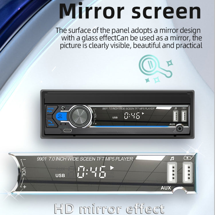 9901 7 inch Car  Retractable MP5 Player Supports FM & Mobile Phone Internet - Car MP3 & MP4 & MP5 by PMC TechLife | Online Shopping South Africa | PMC TechLife | Buy Now Pay Later Mobicred