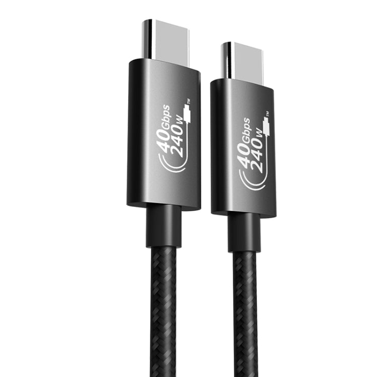 PD240W 40Gbps Dual Type-C USB4 Compatible Fast Charging Data Cable, Length:1m(Black) - USB-C & Type-C Cable by PMC TechLife | Online Shopping South Africa | PMC TechLife | Buy Now Pay Later Mobicred