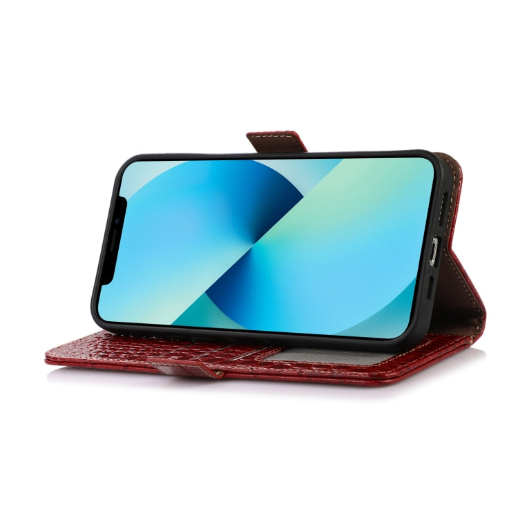 For Honor 70 Crocodile Top Layer Cowhide Leather Phone Case(Red) - Honor Cases by PMC TechLife | Online Shopping South Africa | PMC TechLife | Buy Now Pay Later Mobicred