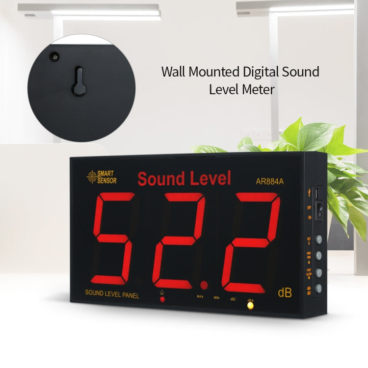 SmartSensor AR884A Smart Wall Mounted Sound Level Meter, EU/US Plug - Light & Sound Meter by PMC Jewellery | Online Shopping South Africa | PMC Jewellery | Buy Now Pay Later Mobicred