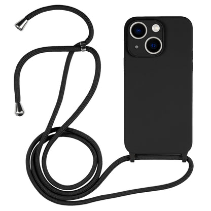 For iPhone 13 Crossbody Lanyard Liquid Silicone Case(Black) - iPhone 13 Cases by PMC Jewellery | Online Shopping South Africa | PMC Jewellery