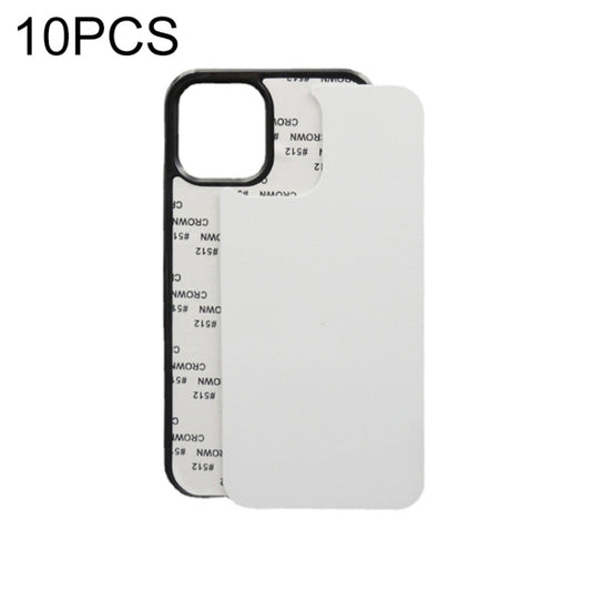 For iPhone 14 Plus 10 PCS  2D Blank Sublimation Phone Case(Black) - iPhone 14 Plus Cases by PMC Jewellery | Online Shopping South Africa | PMC Jewellery