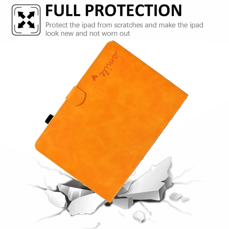 For Amazon Kindle Fire 7 2022 Embossed Smile Flip Tablet Leather Case(Khaki) - Amazon by PMC TechLife | Online Shopping South Africa | PMC TechLife | Buy Now Pay Later Mobicred