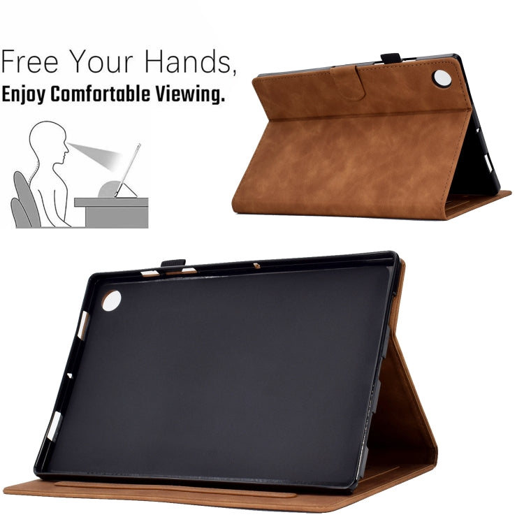 For Lenovo Tab M10 3rd Gen Embossed Smile Flip Tablet Leather Case(Brown) - free shipping - PMC TechLife - Order now!