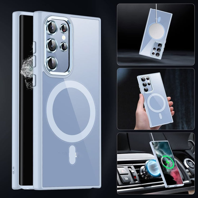 For Samsung Galaxy S22 Ultra Acrylic PC MagSafe Phone Case(Sierra Blue) - Galaxy S22 Ultra 5G Cases by PMC TechLife | Online Shopping South Africa | PMC TechLife