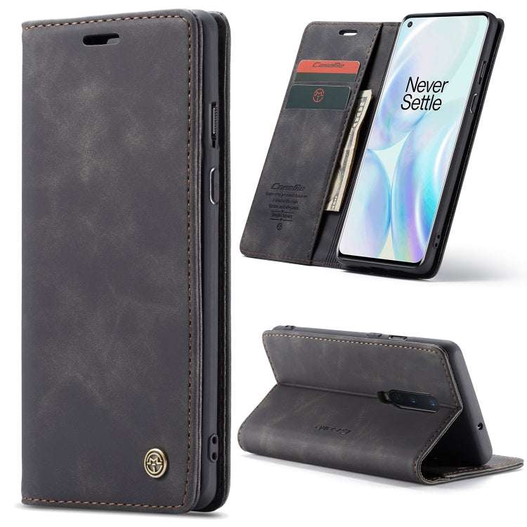 For OnePlus 8 CaseMe Multifunctional Horizontal Flip Leather Case, with Card Slot & Holder & Wallet(Black) - OnePlus Cases by CaseMe | Online Shopping South Africa | PMC Jewellery | Buy Now Pay Later Mobicred