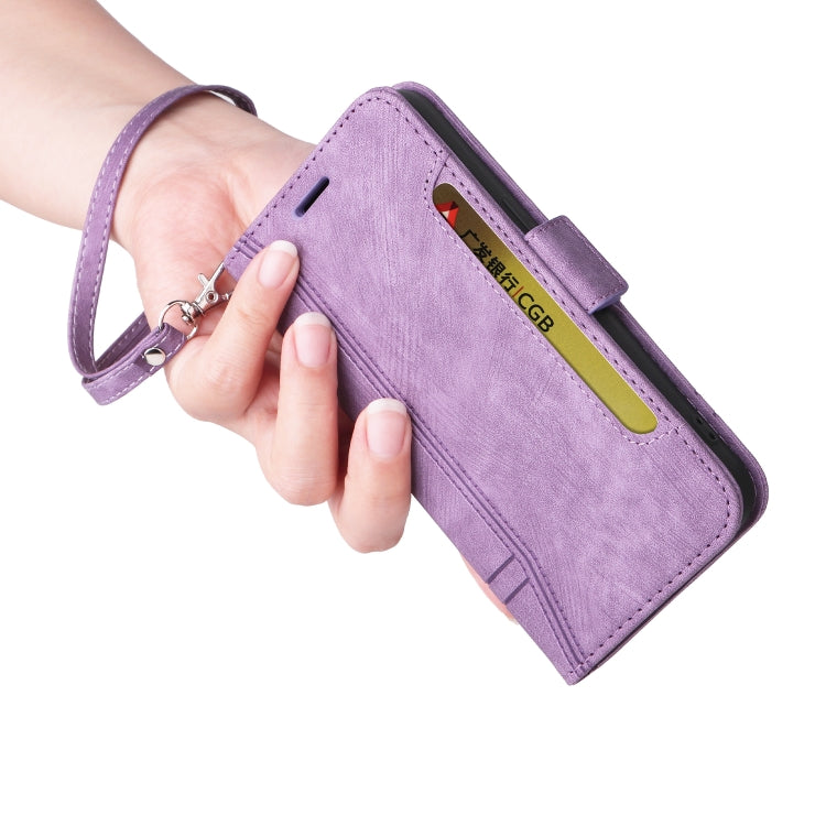 For Nothing Phone 1 BETOPNICE Dual-side Buckle Leather Phone Case(Purple) - Nothing Cases by BETOPNICE | Online Shopping South Africa | PMC Jewellery | Buy Now Pay Later Mobicred