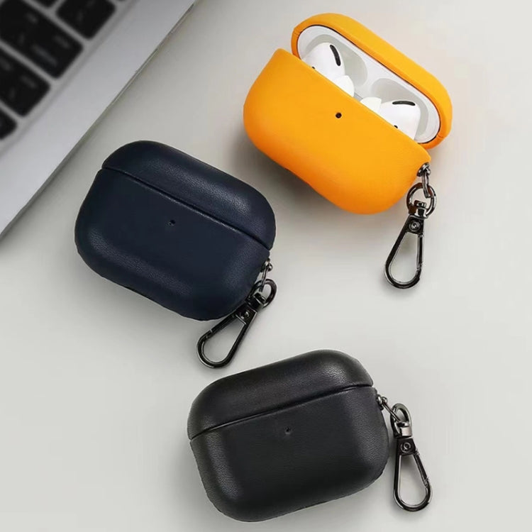For Apple AirPods Pro PU Leather Wireless Bluetooth Earphone Protective Case(Dark Green) - For AirPods Pro by PMC Jewellery | Online Shopping South Africa | PMC Jewellery | Buy Now Pay Later Mobicred