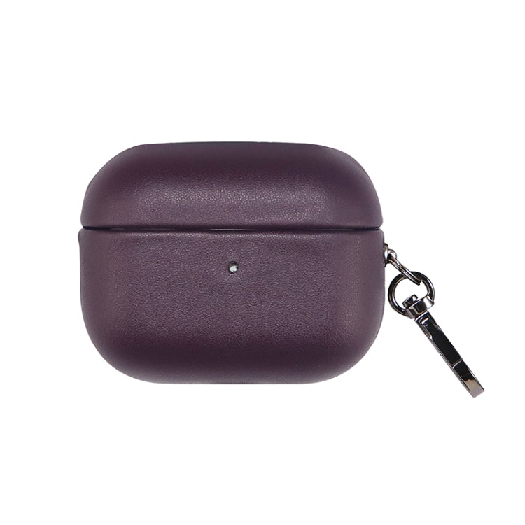 For Apple AirPods Pro 2 PU Leather Wireless Bluetooth Earphone Protective Case(Crimson Cherry) - For AirPods Pro 2 by PMC Jewellery | Online Shopping South Africa | PMC Jewellery | Buy Now Pay Later Mobicred