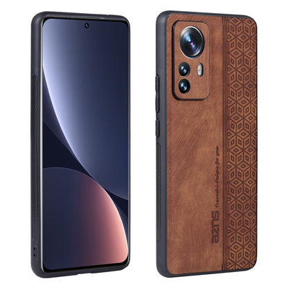 For Xiaomi 12 Pro / 12S Pro AZNS 3D Embossed Skin Feel Phone Case(Brown) - Xiaomi Cases by AZNS | Online Shopping South Africa | PMC Jewellery | Buy Now Pay Later Mobicred