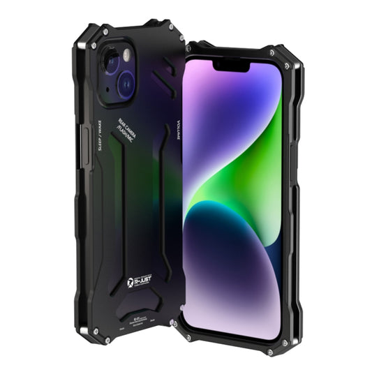 For iPhone 14 R-JUST RJ17 Shockproof Armor Metal Phone Case(Black) - iPhone 14 Cases by R-JUST | Online Shopping South Africa | PMC Jewellery | Buy Now Pay Later Mobicred