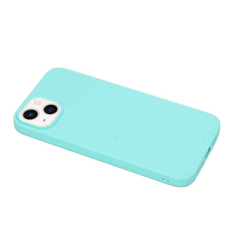 For iPhone 14 Plus Solid Color Frosted Silicone Phone Case(Light Blue) - iPhone 14 Plus Cases by PMC Jewellery | Online Shopping South Africa | PMC Jewellery