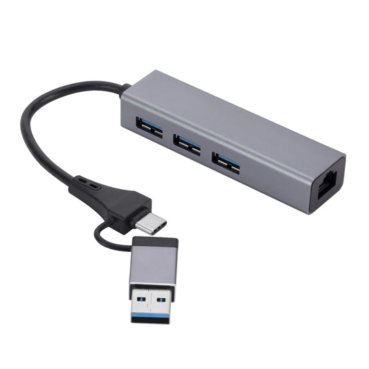 SL-006 USB3.0 Gigabit Network Type-C to Network Port USB x 3 HUB - USB HUB by PMC Jewellery | Online Shopping South Africa | PMC Jewellery | Buy Now Pay Later Mobicred