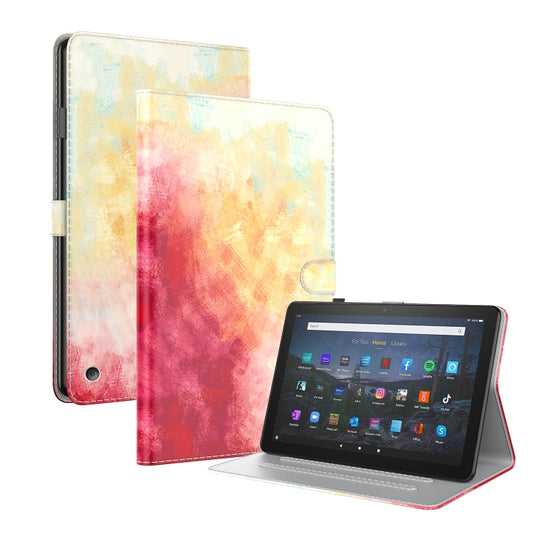 For Amazon Kindle Fire 7 2022 Watercolor Pattern Flip Leather Tablet Case(Spring Cherry) - Amazon by PMC Jewellery | Online Shopping South Africa | PMC Jewellery | Buy Now Pay Later Mobicred