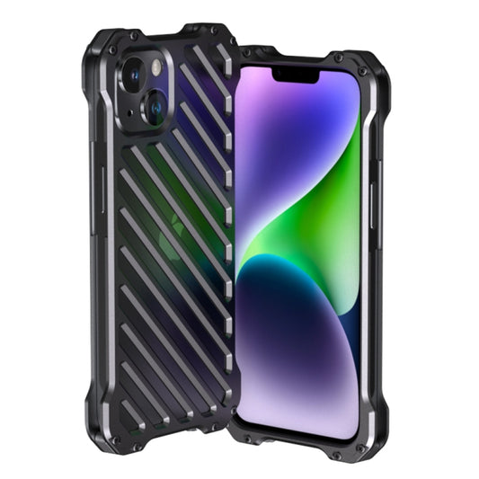 For iPhone 14 R-JUST Breathable Armor Phone Case(Silver Grey) - iPhone 14 Cases by R-JUST | Online Shopping South Africa | PMC Jewellery | Buy Now Pay Later Mobicred