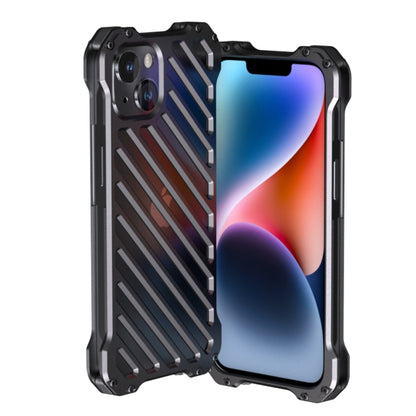 For iPhone 14 Plus R-JUST Breathable Armor Phone Case(Silver Grey) - iPhone 14 Plus Cases by R-JUST | Online Shopping South Africa | PMC Jewellery | Buy Now Pay Later Mobicred