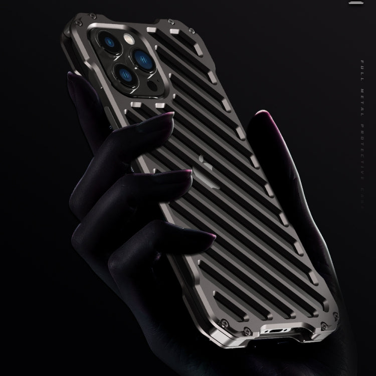 For iPhone 14 Plus R-JUST Breathable Armor Phone Case(Silver Grey) - iPhone 14 Plus Cases by R-JUST | Online Shopping South Africa | PMC Jewellery | Buy Now Pay Later Mobicred