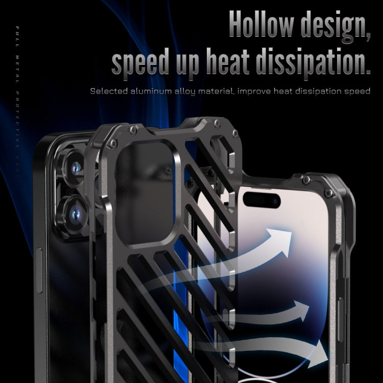 For iPhone 14 Plus R-JUST Breathable Armor Phone Case(Silver Grey) - iPhone 14 Plus Cases by R-JUST | Online Shopping South Africa | PMC Jewellery | Buy Now Pay Later Mobicred