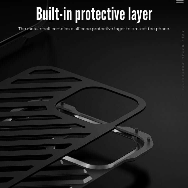For iPhone 14 Pro R-JUST Breathable Armor Phone Case(Silver Grey) - iPhone 14 Pro Cases by R-JUST | Online Shopping South Africa | PMC TechLife | Buy Now Pay Later Mobicred