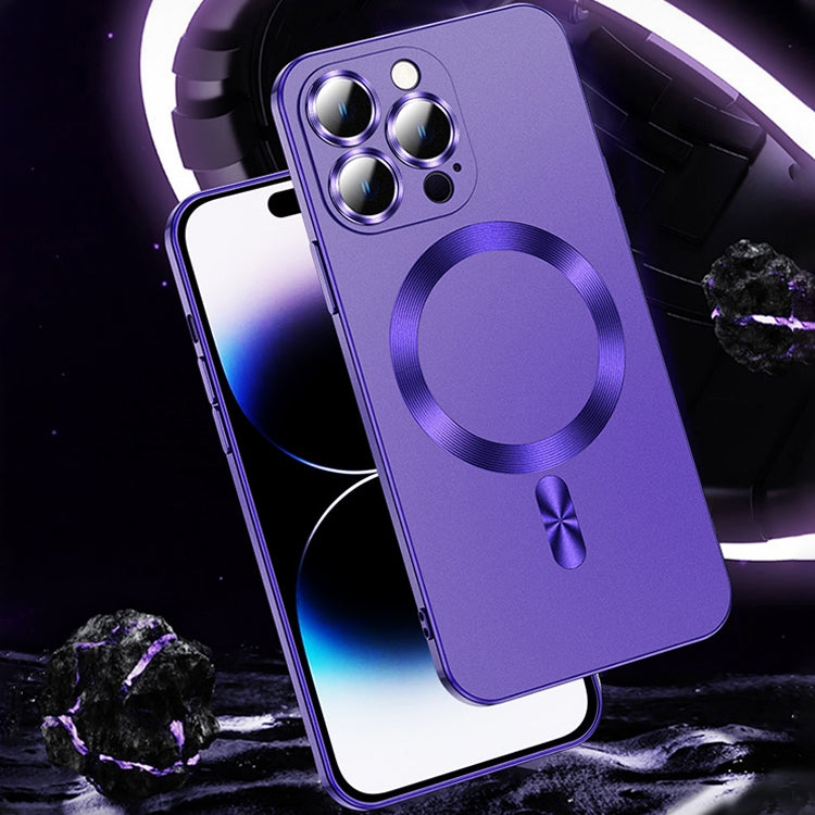 For iPhone 13 Pro Max Liquid Lens Protector Magsafe Phone Case(Dark Purple) - iPhone 13 Pro Max Cases by PMC Jewellery | Online Shopping South Africa | PMC Jewellery