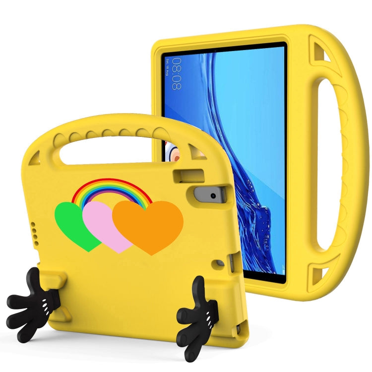 For Lenovo Tab P10 TB-X706 Love Small Palm Holder EVA Tablet Case(Yellow) - Lenovo by PMC TechLife | Online Shopping South Africa | PMC TechLife | Buy Now Pay Later Mobicred