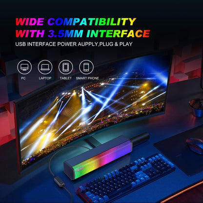 HXSJ Q9 RGB Luminous Computer Speaker Bar -  by HXSJ | Online Shopping South Africa | PMC Jewellery | Buy Now Pay Later Mobicred