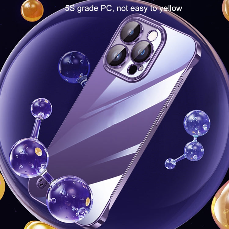 For iPhone 13 Pro Electroplating Frameless Clear PC Phone Case(Purple) - iPhone 13 Pro Cases by PMC Jewellery | Online Shopping South Africa | PMC Jewellery | Buy Now Pay Later Mobicred