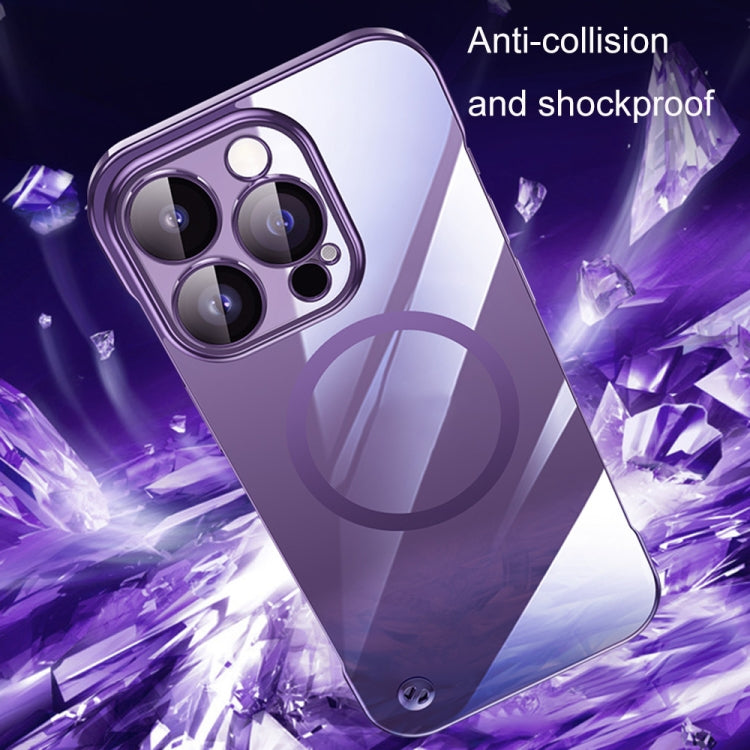 For iPhone 13 Pro Max Electroplating Frameless Magsafe Magnetic PC Phone Case(Deep Purple) - iPhone 13 Pro Max Cases by PMC Jewellery | Online Shopping South Africa | PMC Jewellery | Buy Now Pay Later Mobicred