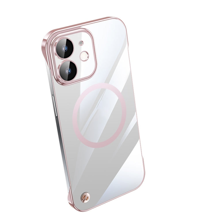 For iPhone 12 Electroplating Frameless Magsafe Magnetic PC Phone Case(Pink) - iPhone 12 / 12 Pro Cases by PMC Jewellery | Online Shopping South Africa | PMC Jewellery | Buy Now Pay Later Mobicred