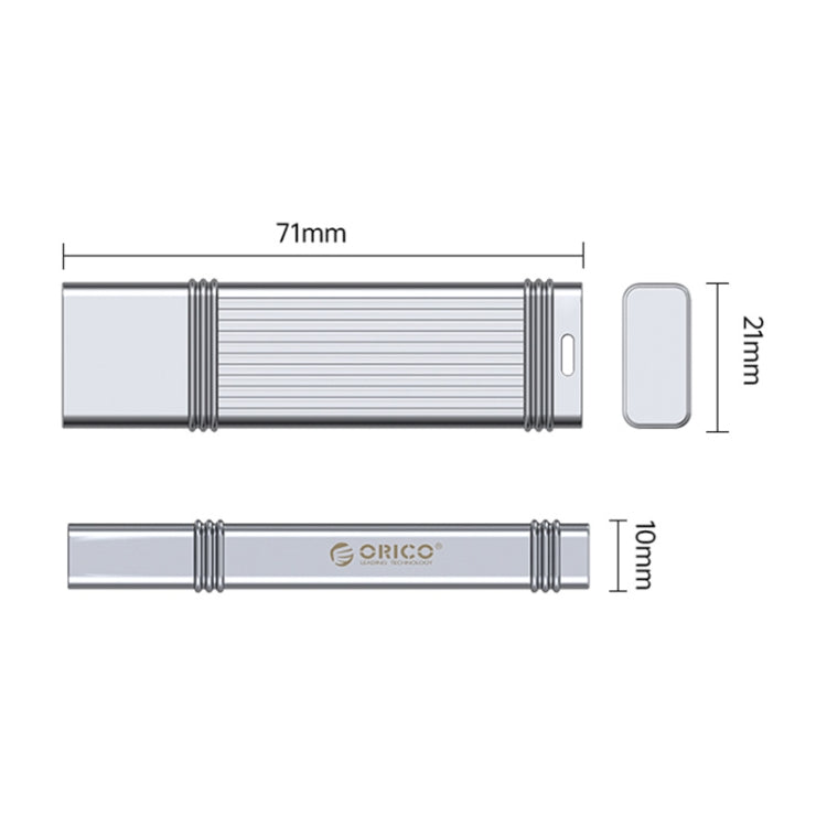 ORICO 256GB USB-A USB3.2 Gen1 USB Flash Drive, Read 260MB/s, Write 50MB/s (Silver) - free shipping - PMC Jewellery - Order now!
