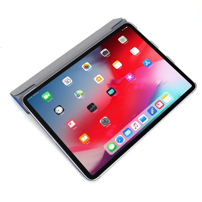 For iPad Air 13 2024 / Pro 12.9 2020 Silk Texture Horizontal Deformation Flip Leather Tablet Case with Three-folding Holder(Blue) - iPad Pro 12.9 (2020) Cases by PMC Jewellery | Online Shopping South Africa | PMC Jewellery | Buy Now Pay Later Mobicred