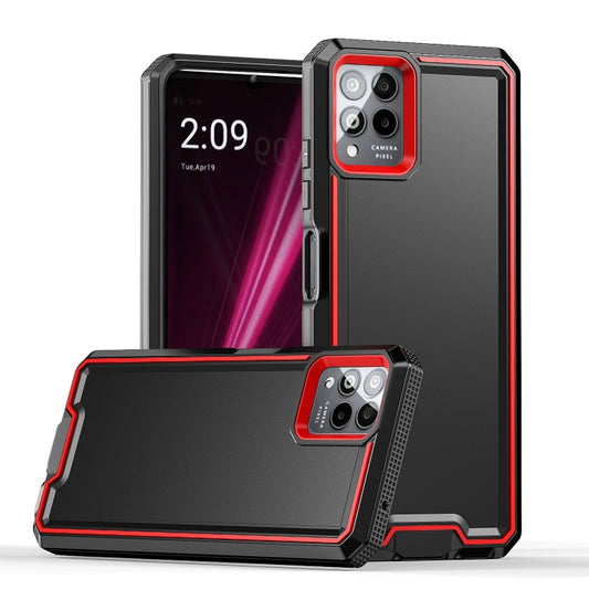 For T-Mobile Revvl 6 Pro 5G Armour Two-color TPU + PC Phone Case(Black+Red) - More Brand by PMC Jewellery | Online Shopping South Africa | PMC Jewellery | Buy Now Pay Later Mobicred