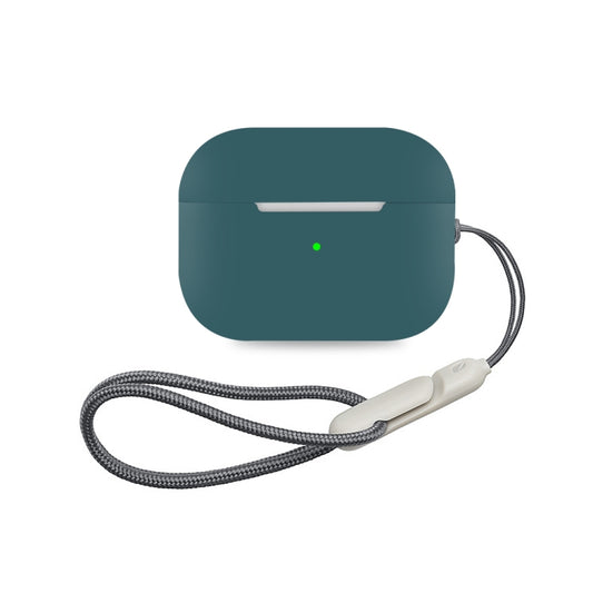 For AirPods Pro 2 Earphone Silicone Protective Case(Dark Green) - For AirPods Pro 2 by PMC Jewellery | Online Shopping South Africa | PMC Jewellery | Buy Now Pay Later Mobicred