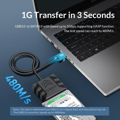 ORICO UTS1 USB 3.0 2.5-inch SATA HDD Adapter with 12V 2A Power Adapter, Cable Length:1m(EU Plug) - USB to IDE / SATA by ORICO | Online Shopping South Africa | PMC Jewellery | Buy Now Pay Later Mobicred