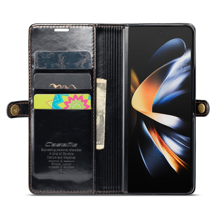 For Samsung Galaxy Z Fold4 CaseMe 003 Crazy Horse Texture Leather Phone Case(Black) - Galaxy Z Fold4 5G Cases by CaseMe | Online Shopping South Africa | PMC Jewellery | Buy Now Pay Later Mobicred