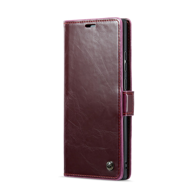 For Samsung Galaxy Note20 Ultra CaseMe 003 Crazy Horse Texture Leather Phone Case(Red) - Galaxy Phone Cases by CaseMe | Online Shopping South Africa | PMC Jewellery | Buy Now Pay Later Mobicred