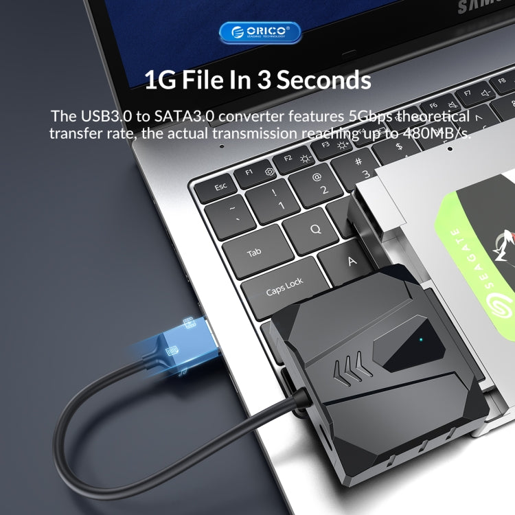 ORICO UTS2 USB 3.0 2.5-inch SATA HDD Adapter with Silicone Case, Cable Length:0.3m - USB to IDE / SATA by ORICO | Online Shopping South Africa | PMC Jewellery | Buy Now Pay Later Mobicred